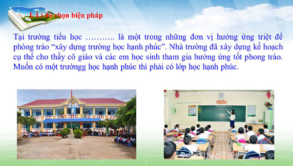 Biện pháp lớp học hạnh phúc
